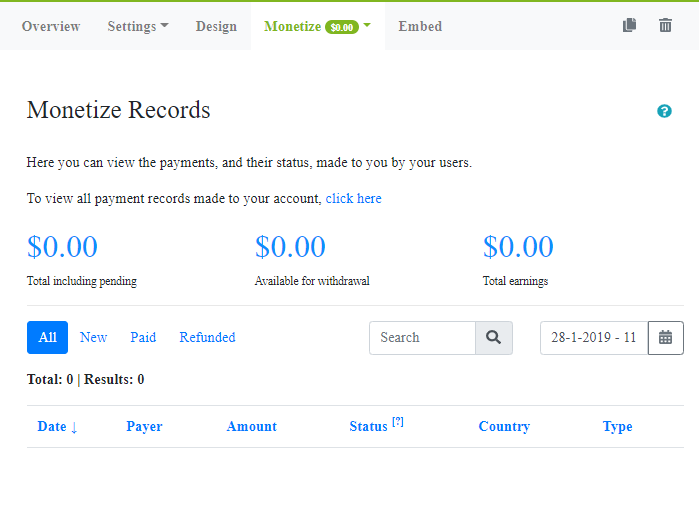 monetize records