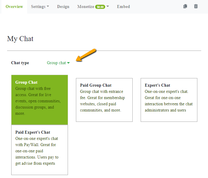 An online group chat room for open discussions