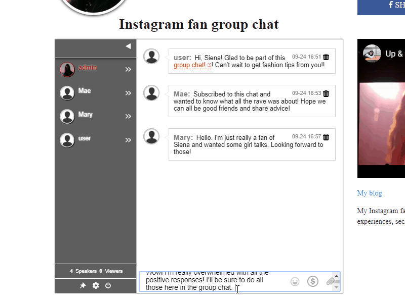 fan group chat