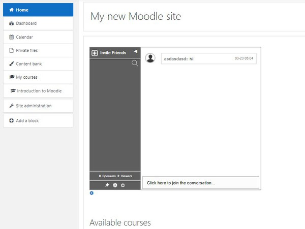 integrate RumbleTalk Moodle