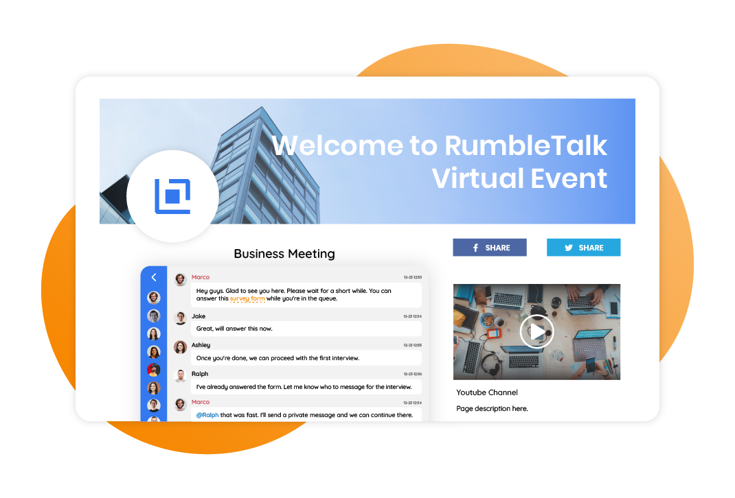 Online group chat  Rumbletalk, chat for live events and websites