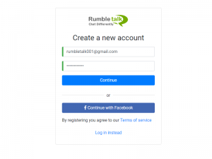 How do you create a new account with RumbleTalk? - Online Group Chat ...