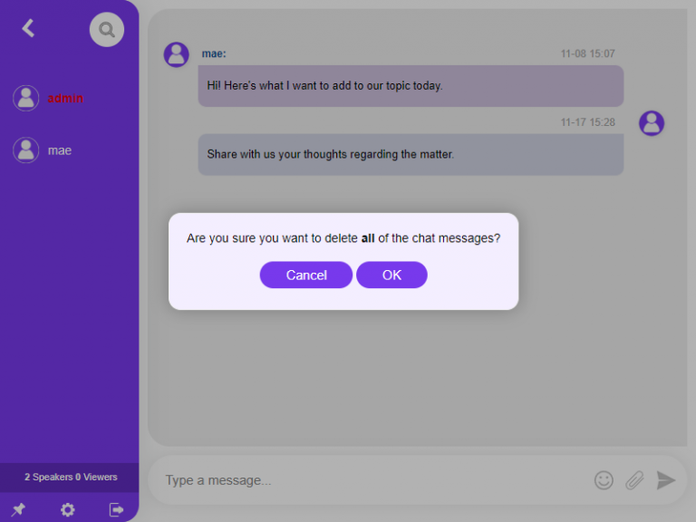 can you delete a group chat on messages