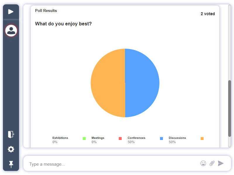 Chat polls for Q&A - easy group engagement feature