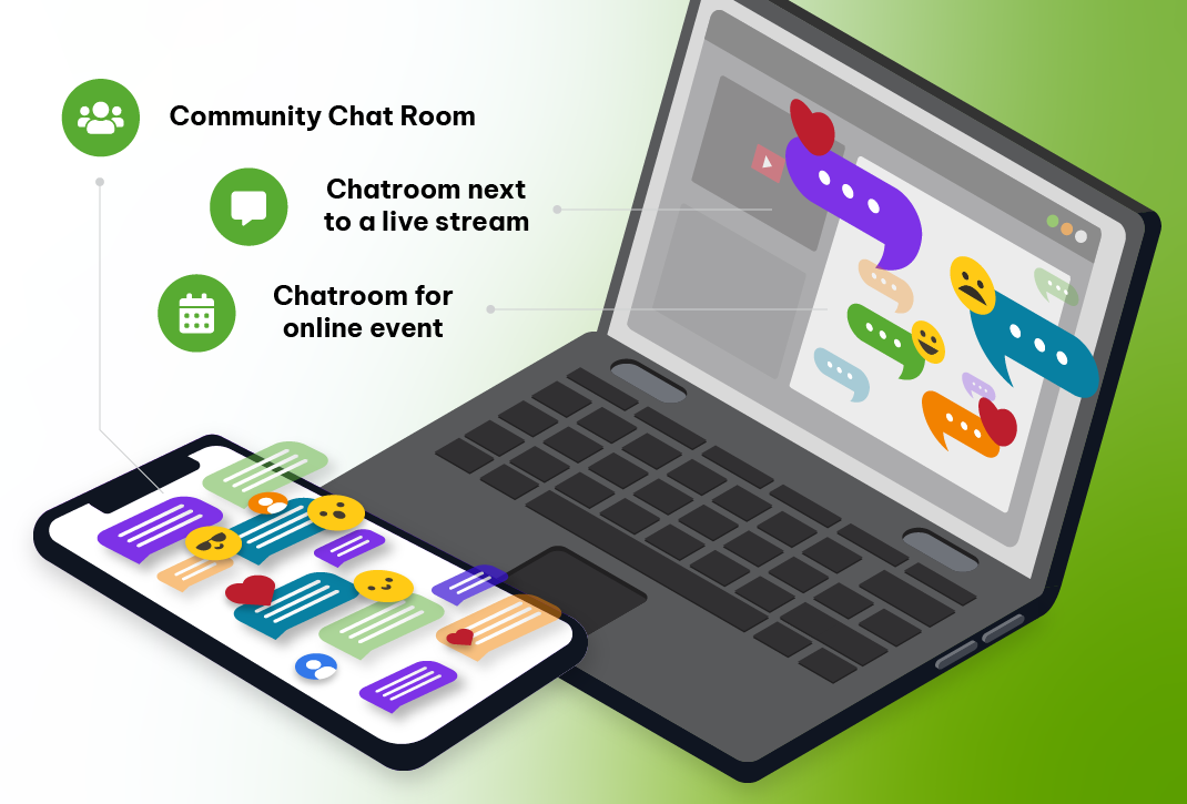 An online group chat room for open discussions