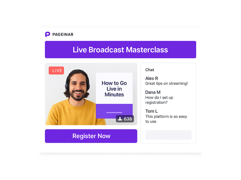 Pageinar webinar landing page illustration 1