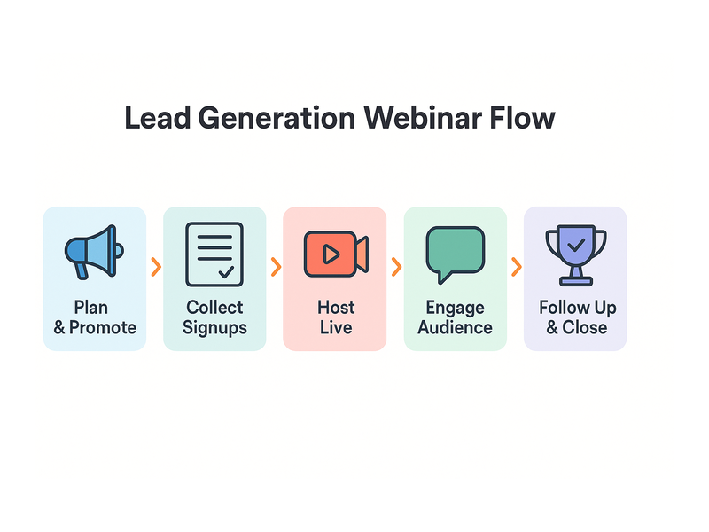 lead generation webinar process flow diagram