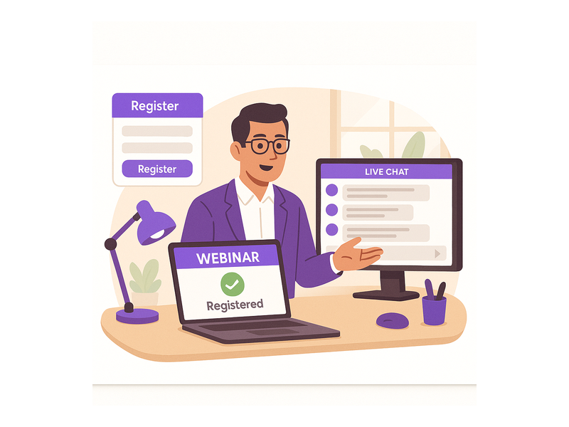 Pageinar webinar landing page illustration 3
