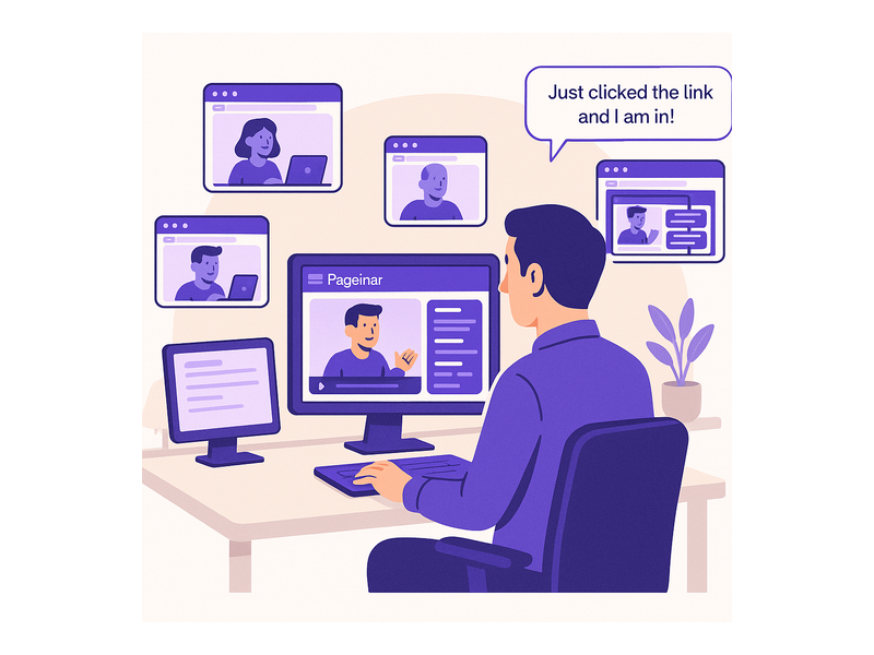 Pageinar webinar landing page illustration 3
