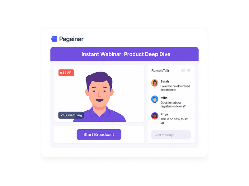 Pageinar webinar landing page illustration 1