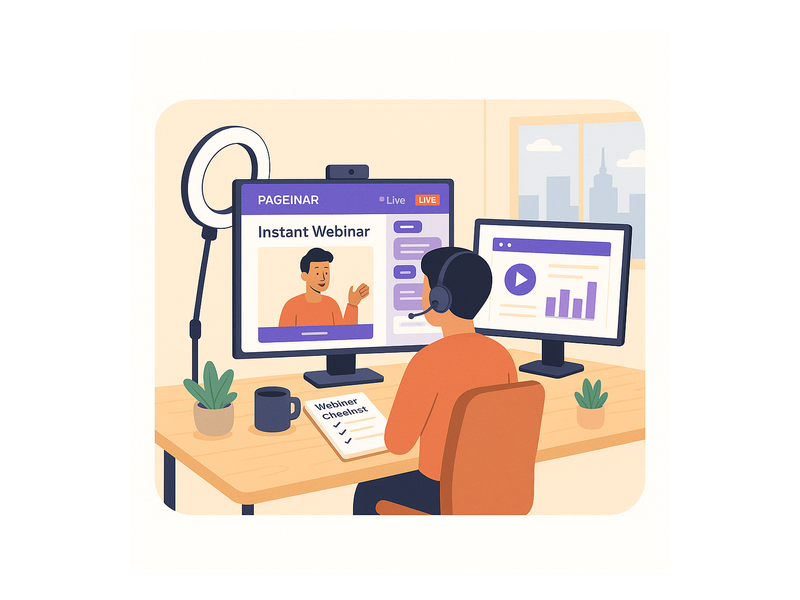 Pageinar webinar landing page illustration 3