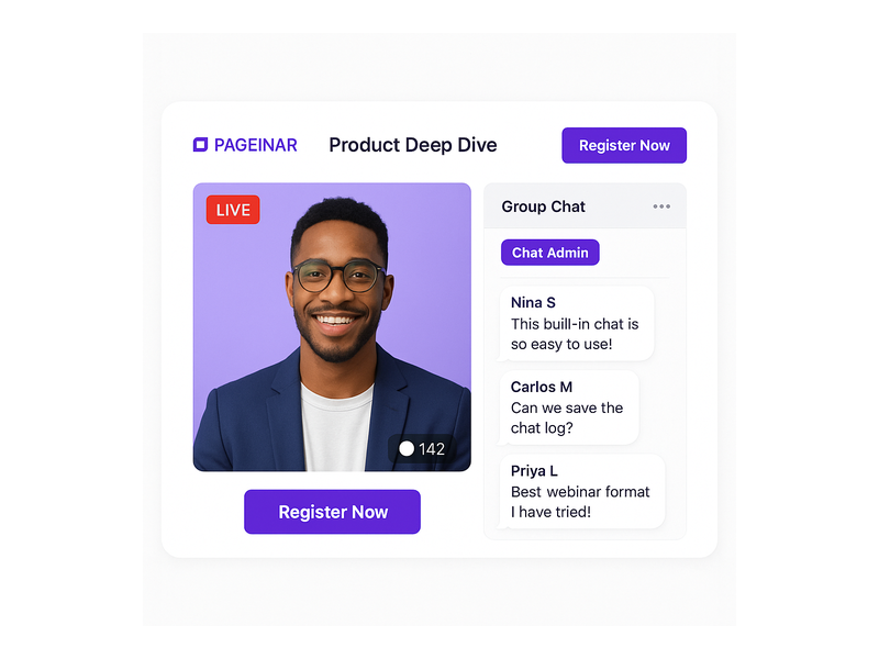Pageinar webinar landing page illustration 1