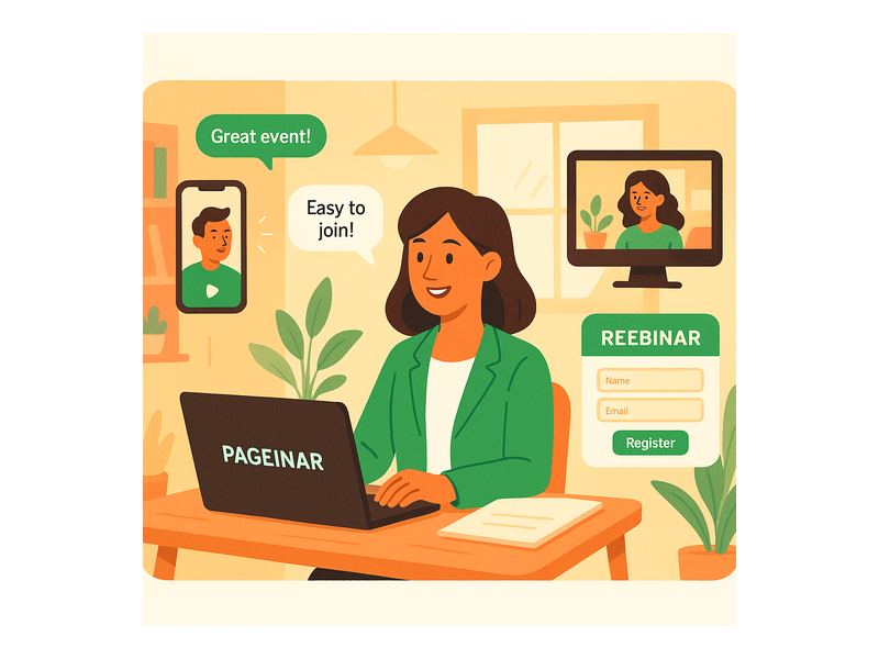 Pageinar webinar landing page illustration 3