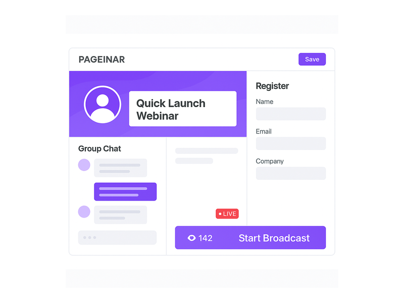 Pageinar webinar landing page illustration 1
