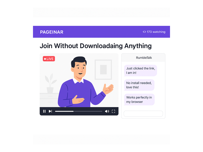 Pageinar webinar landing page illustration 1