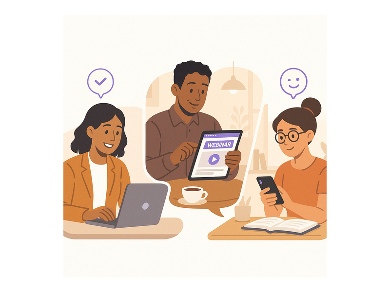 Pageinar webinar landing page illustration 3