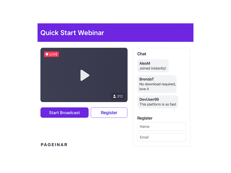 Pageinar webinar landing page illustration 1