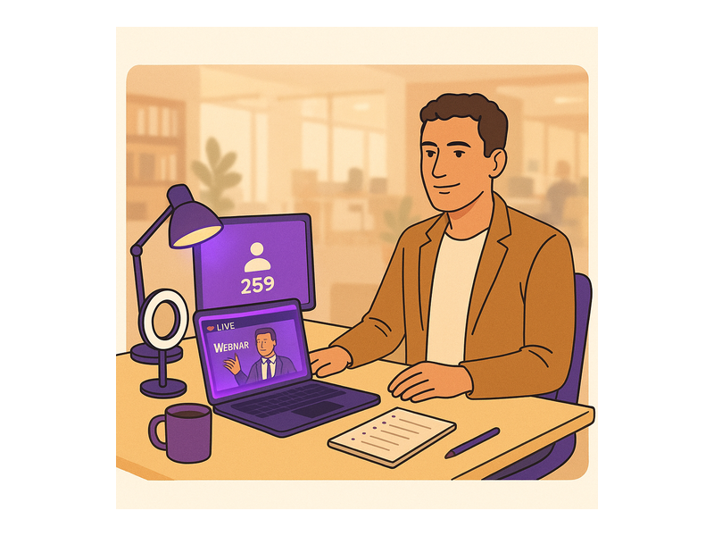 Pageinar webinar landing page illustration 3