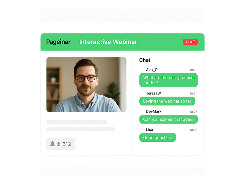 Pageinar webinar landing page illustration 1