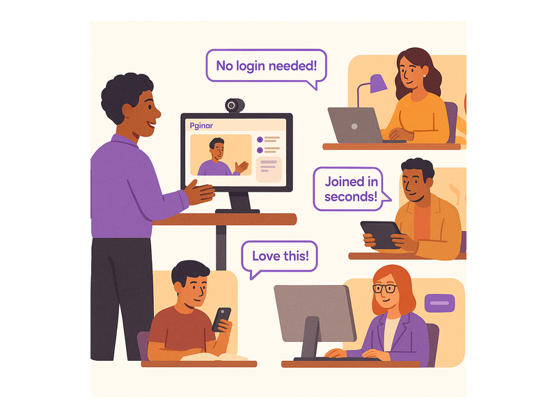 Pageinar webinar landing page illustration 3