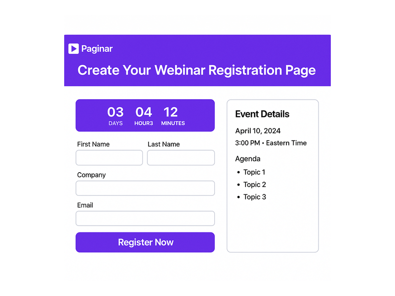 Pageinar webinar landing page illustration 1