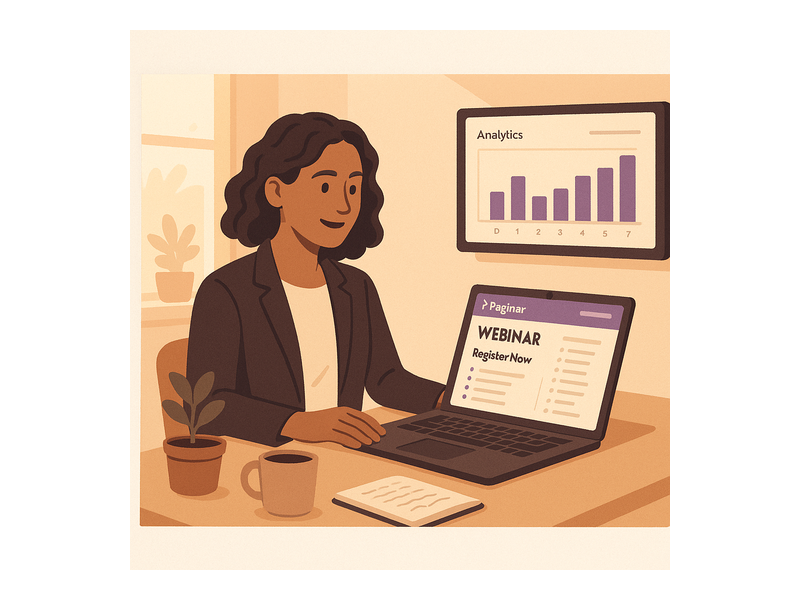 Pageinar webinar landing page illustration 3