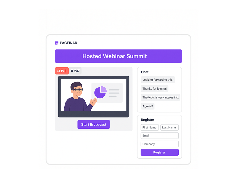 Pageinar webinar landing page illustration 1