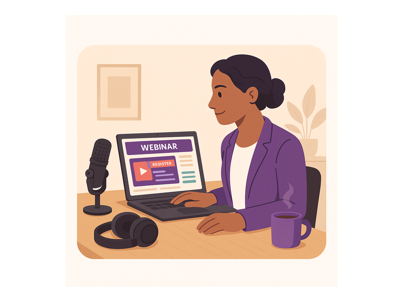 Pageinar webinar landing page illustration 3