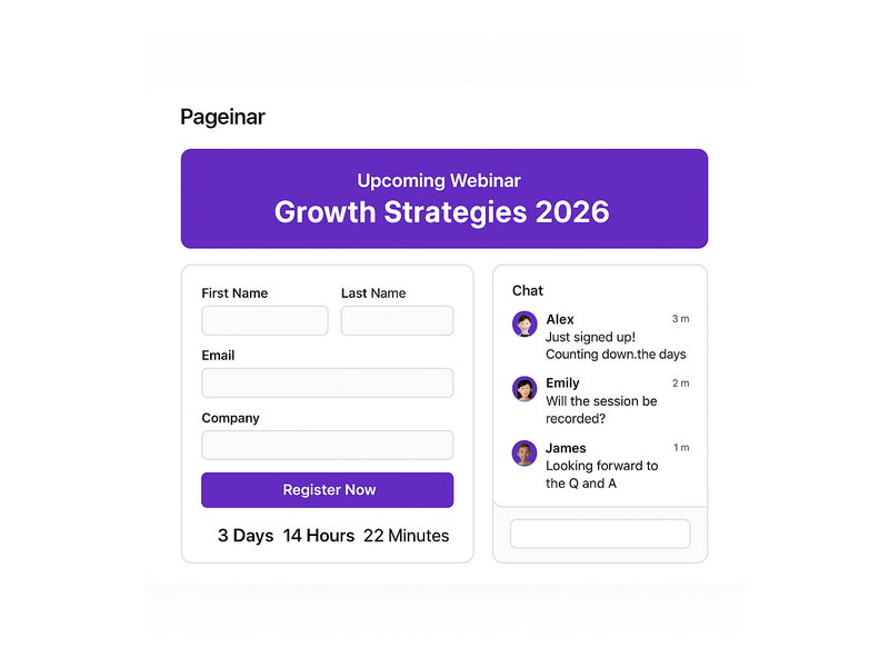 Pageinar webinar landing page illustration 1