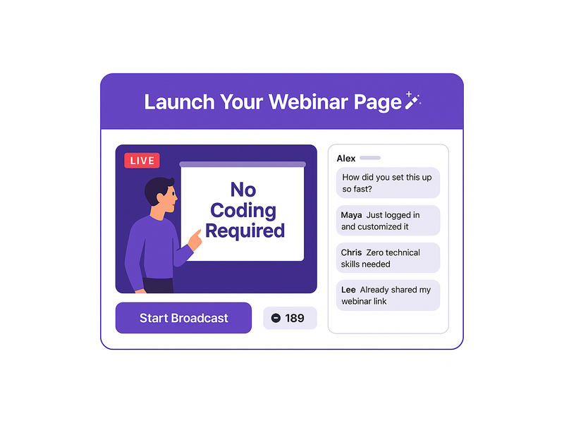 Pageinar webinar landing page illustration 1
