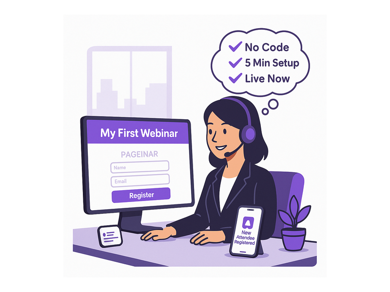 Pageinar webinar landing page illustration 3