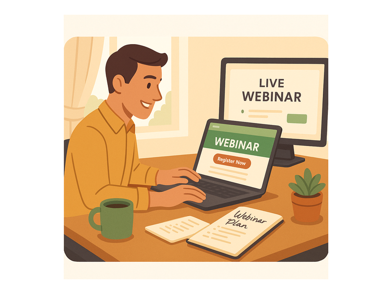 Pageinar webinar landing page illustration 3