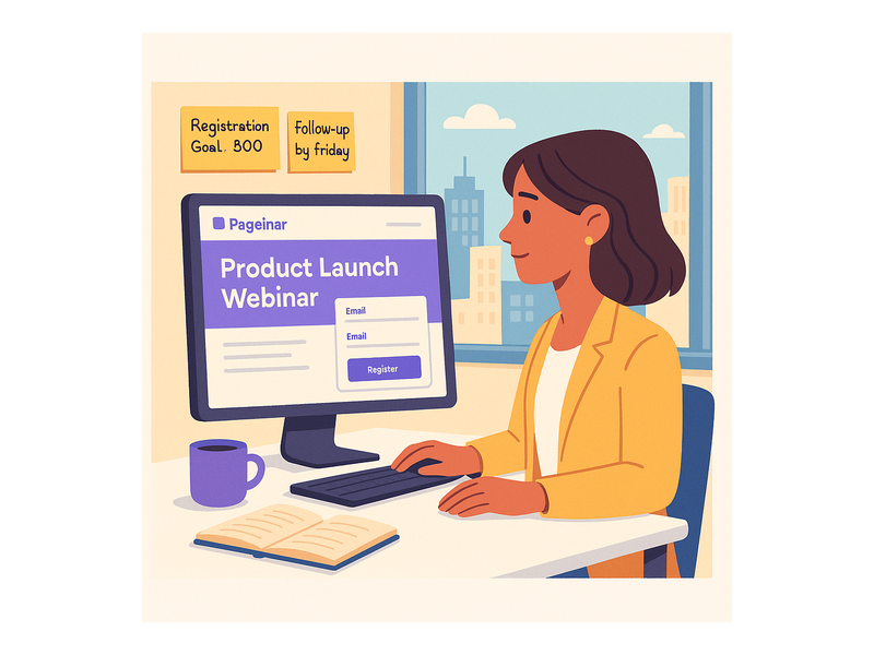 Pageinar webinar landing page illustration 3