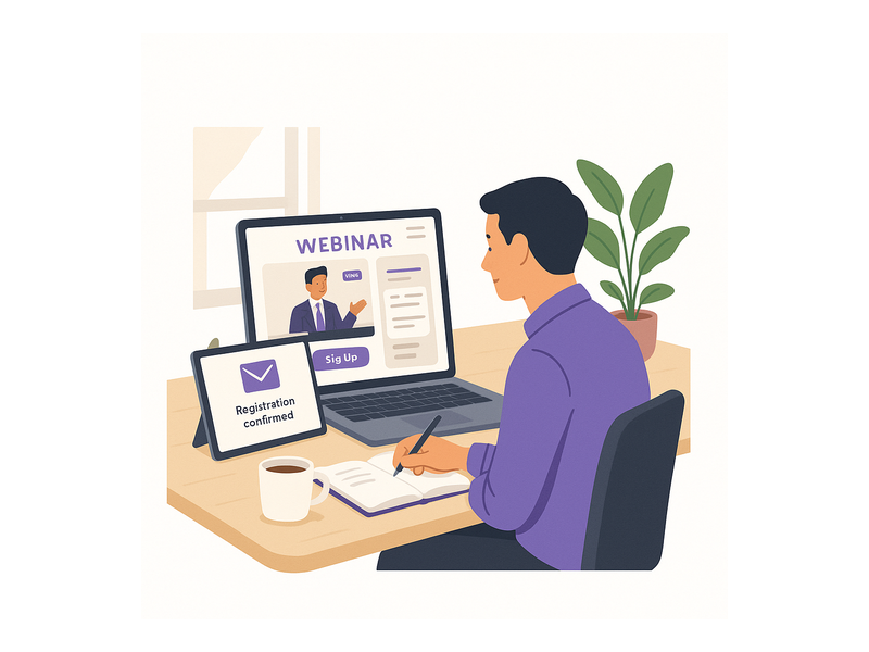 Pageinar webinar landing page illustration 3